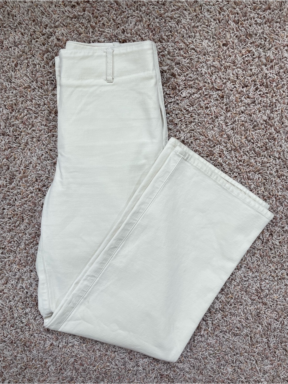 Aritzia Wilfred Free Women Cream Straight-Leg Jeans Cargo Size 4 Business Casual